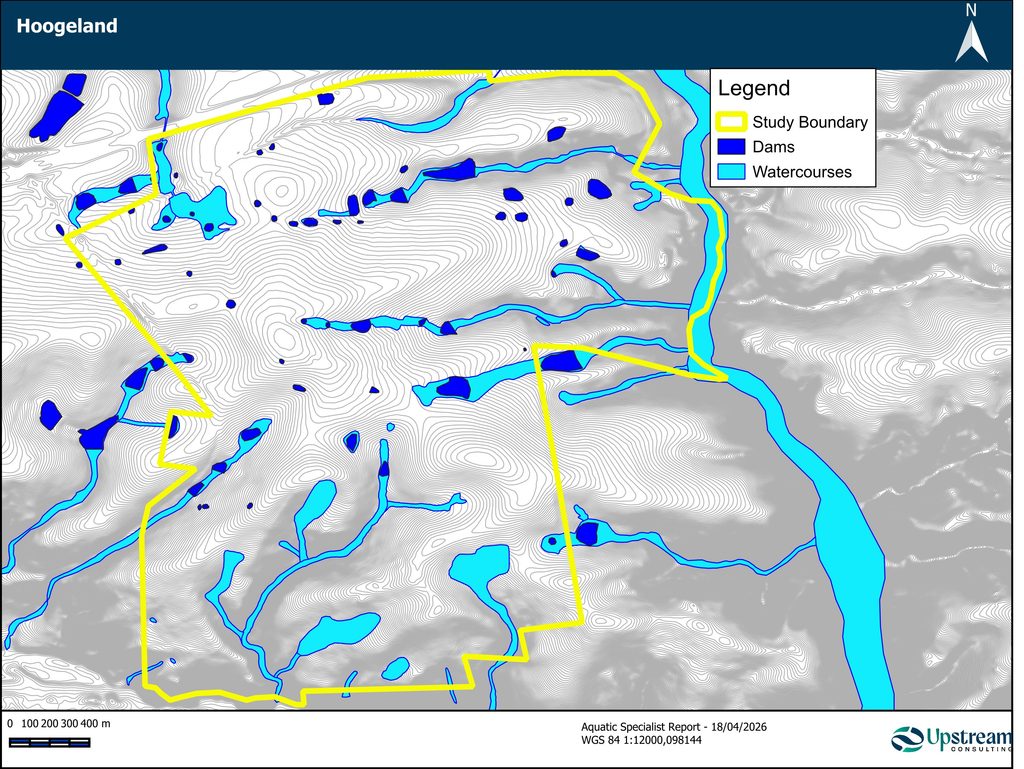 GIS map by Aquatic Ecology and Water Resource experts Debbie and Colin Fordham